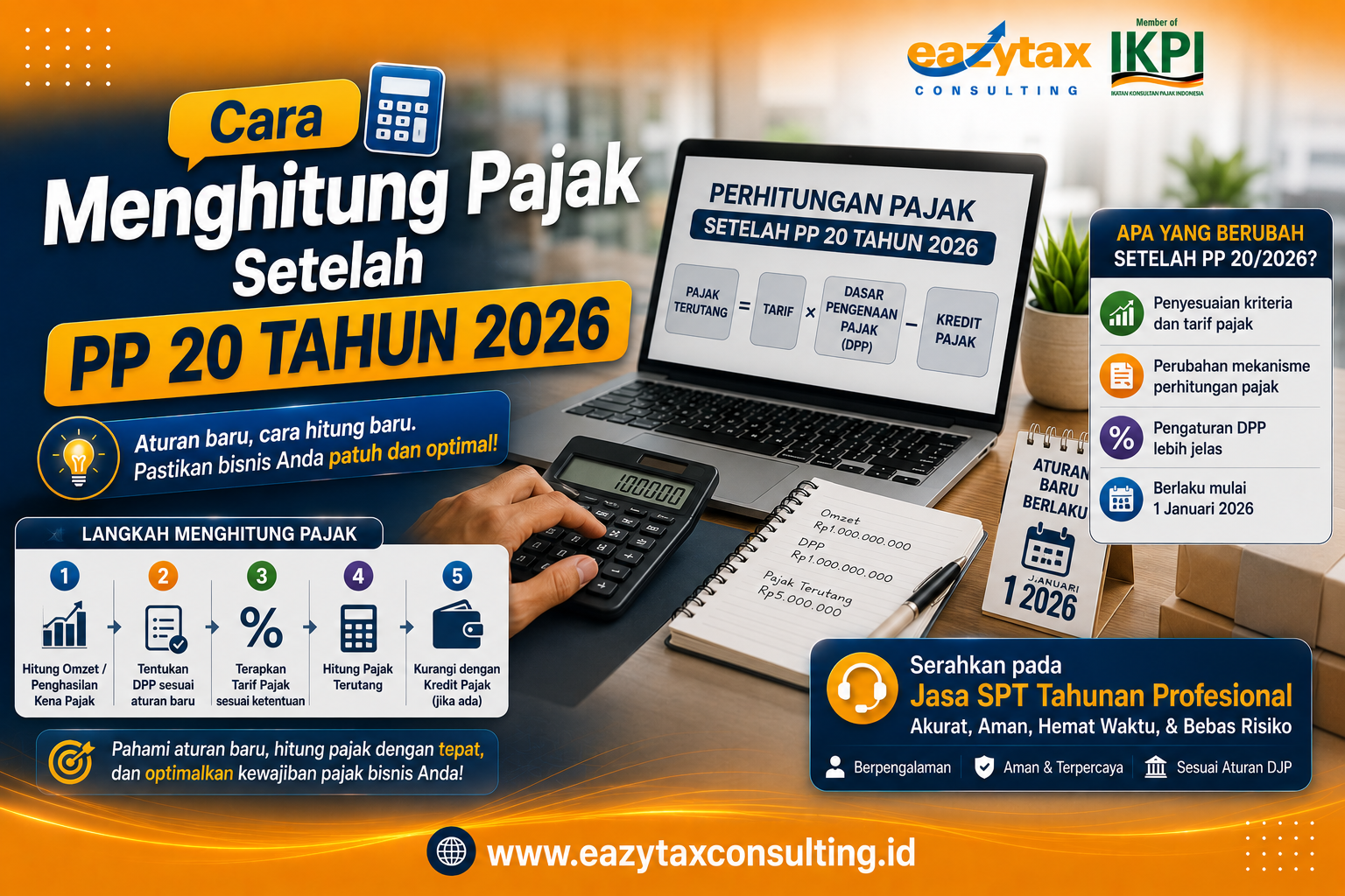 Cara Menghitung Pajak Setelah PP 20 Tahun 2026